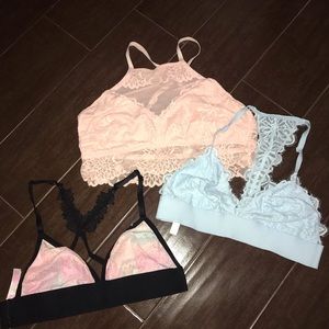 Victoria Secret PINK bralette bundle